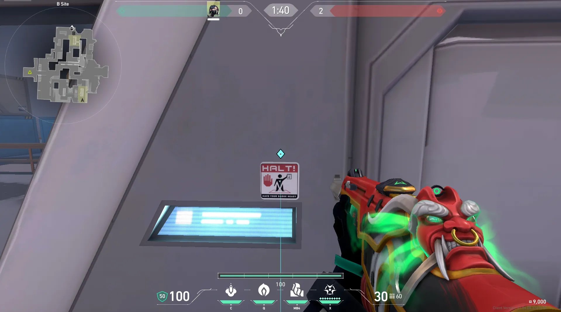 Viper Toxic Screen on Icebox Defense Site B — step 2 of 6: Aim — line up the shot