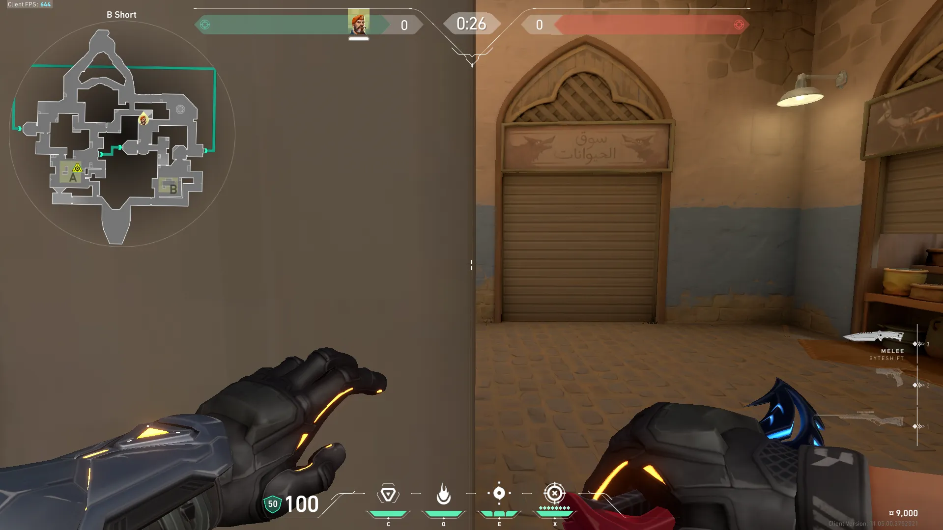 Brimstone Incendiary on Bind Attack Site B — step 2 of 4: Aim — line up the shot