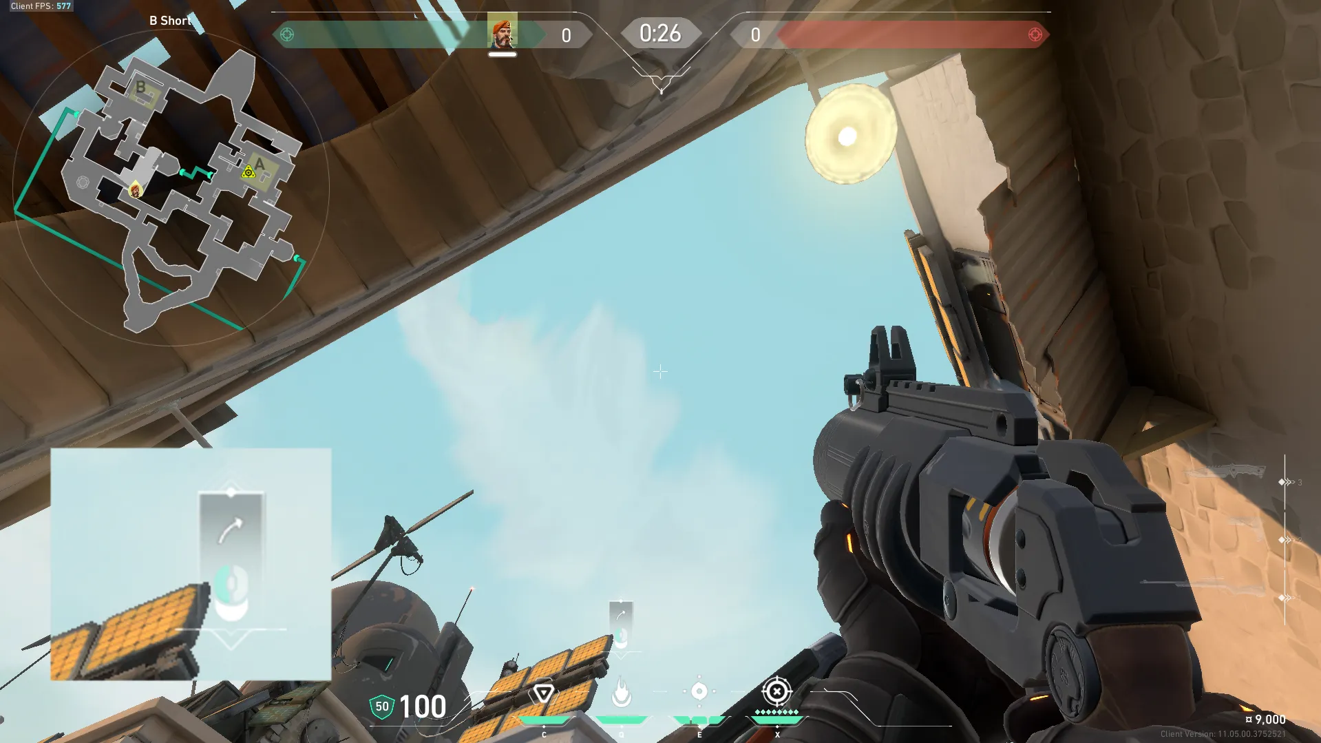 Brimstone Incendiary on Bind Attack Site B — step 3 of 4: Aim — line up the shot