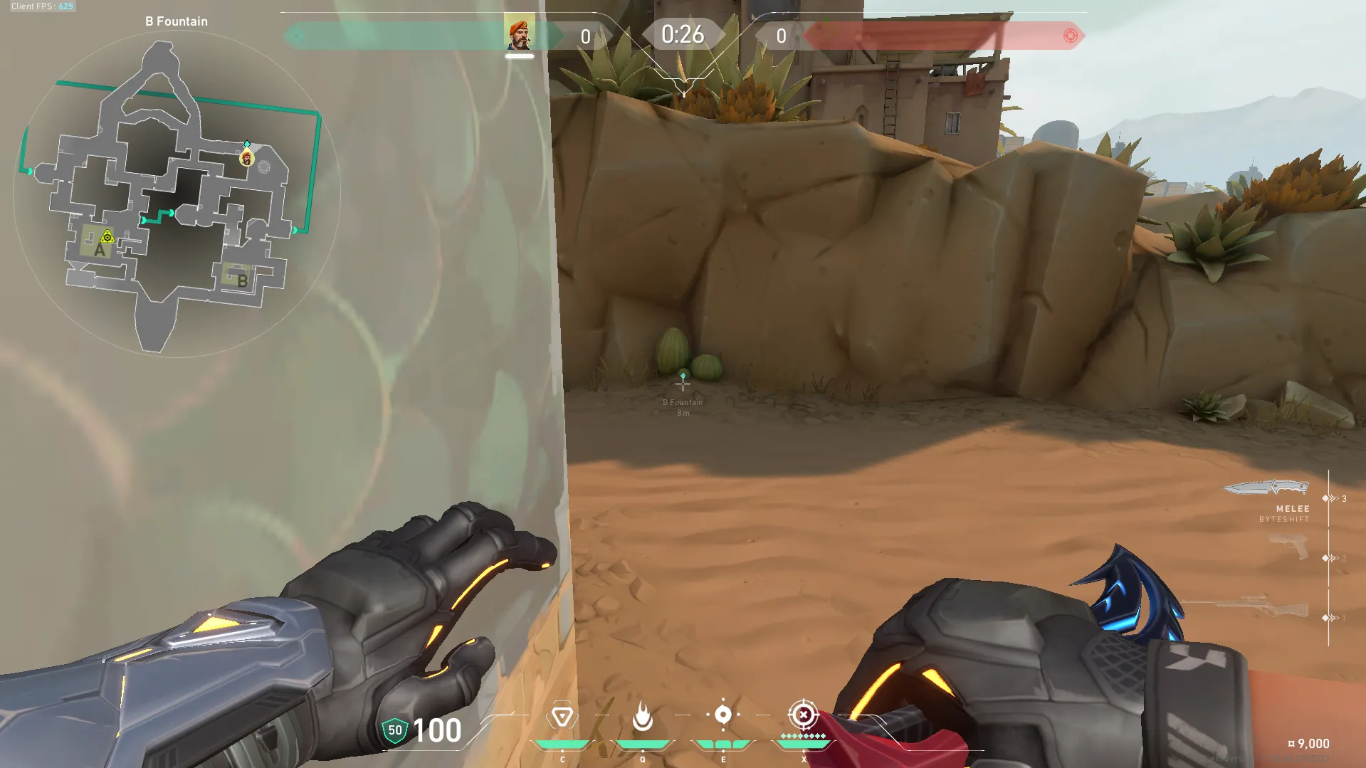B Lobby to B Default Stall Defuse — Brimstone lineup on Bind