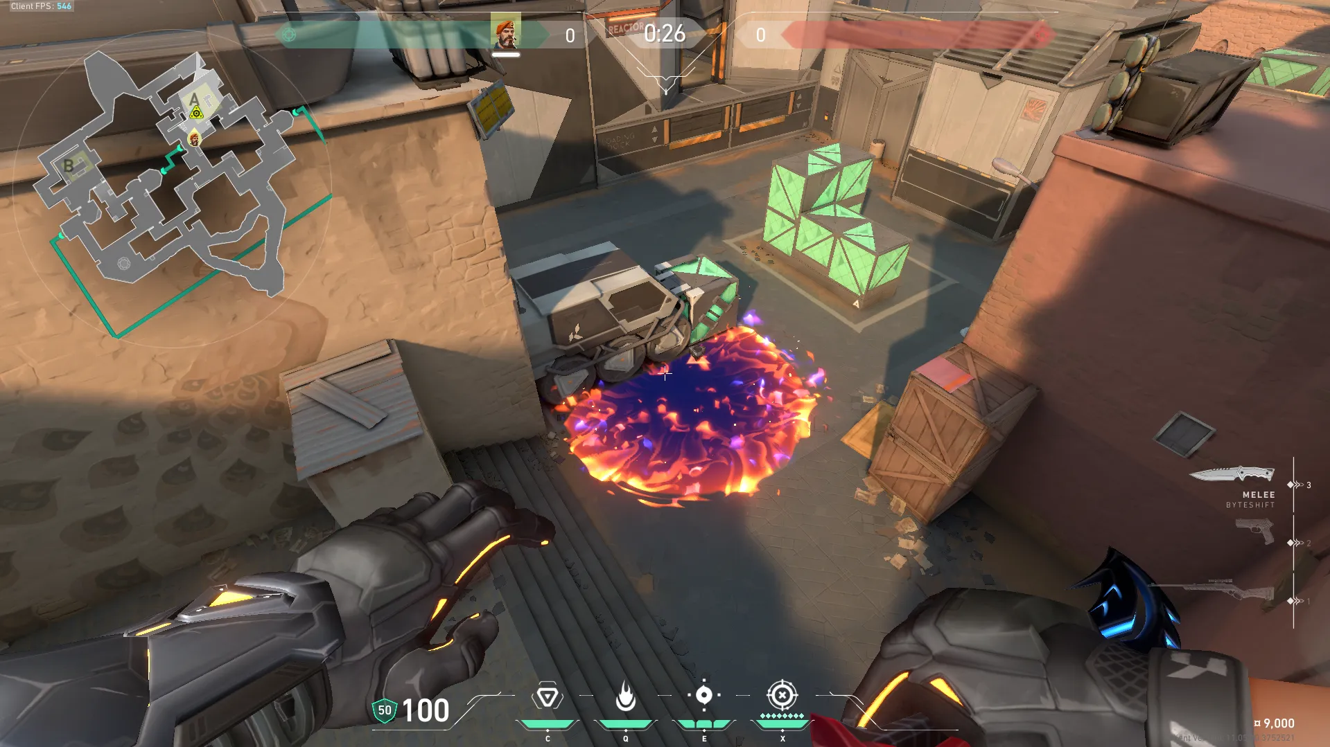 Brimstone Incendiary on Bind Attack Site A — step 3 of 3: Result