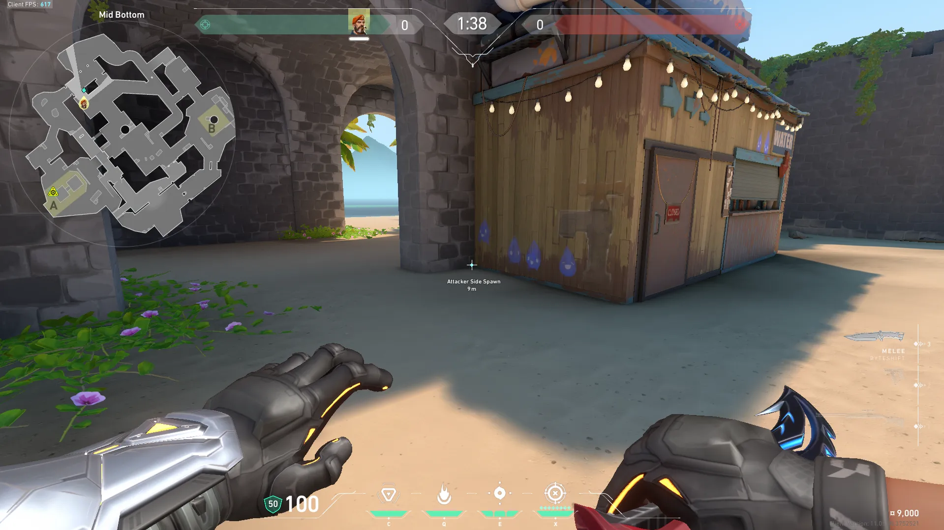 Mid Bottom to A Default Stall Defuse — Brimstone lineup on Breeze
