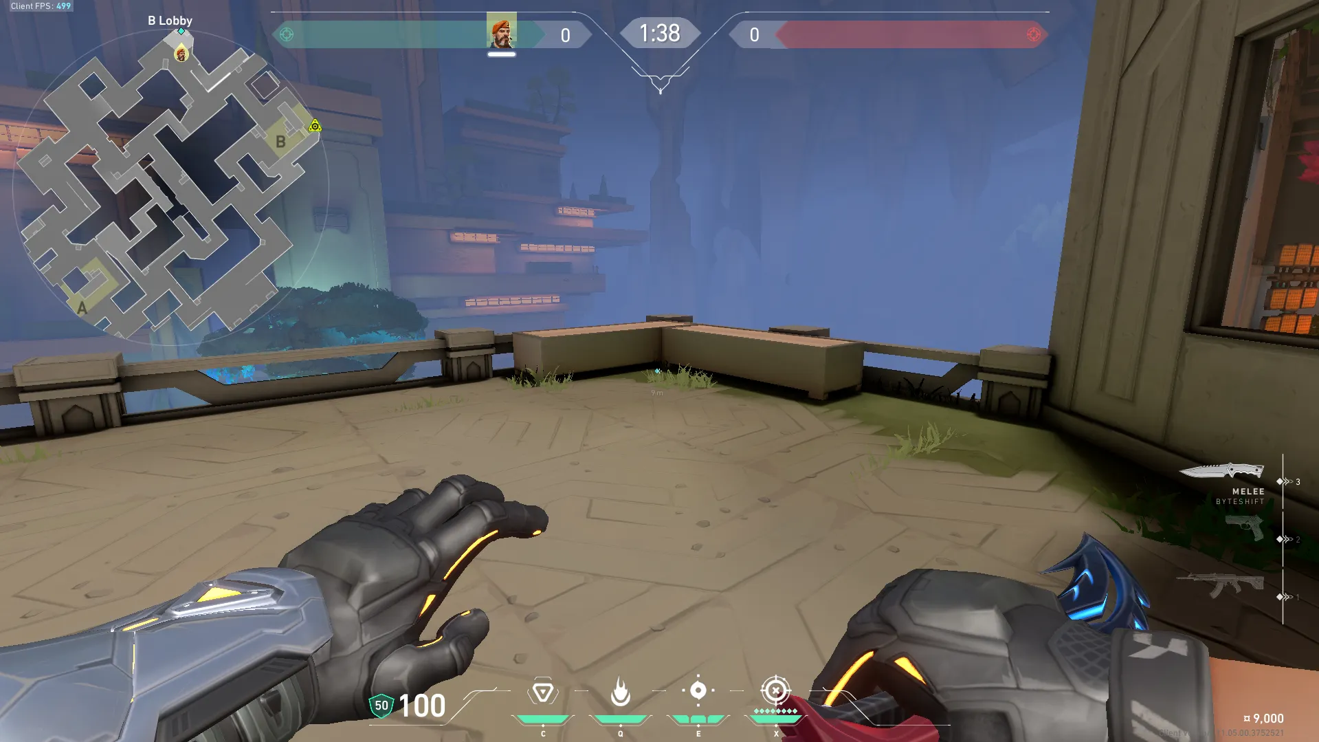 B Lobby to B Site Corner Stall Defuse (made by Gkey) — Brimstone lineup on Abyss