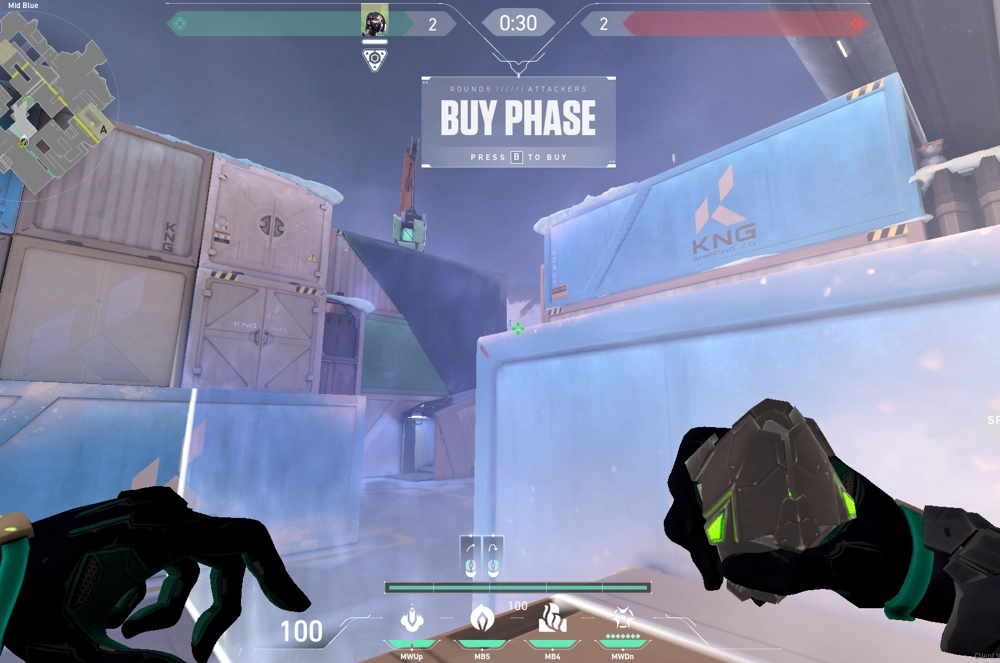 Viper Poison Cloud on Icebox Defense Mid — step 2 of 3: Aim — line up the shot