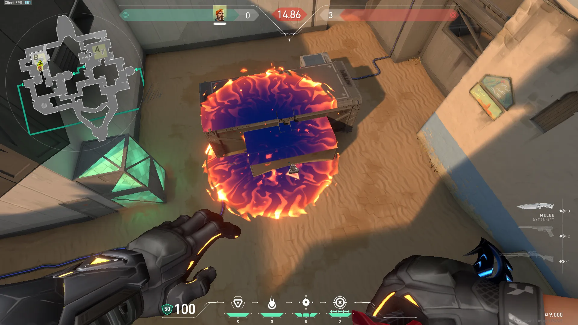 Brimstone Incendiary on Bind Attack Site B — step 3 of 3: Result