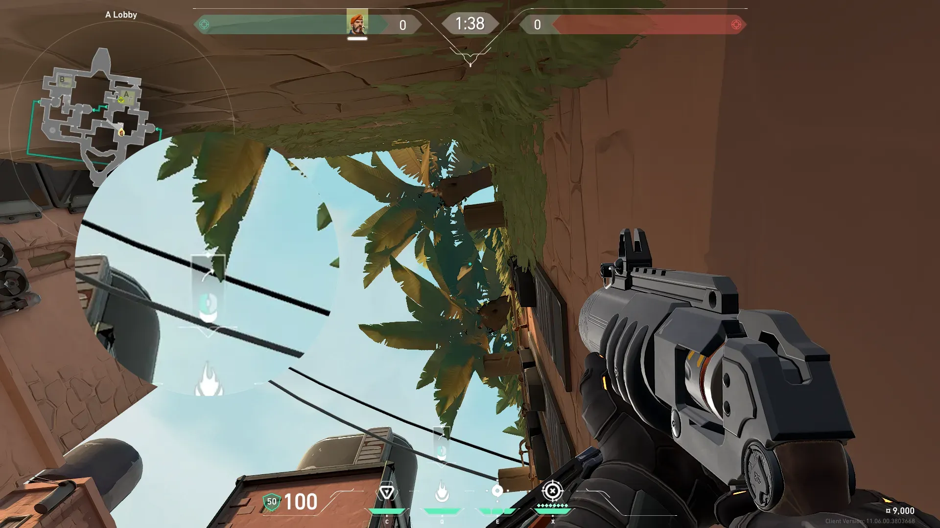 Brimstone Incendiary on Bind Attack Site A — step 2 of 3: Aim — line up the shot
