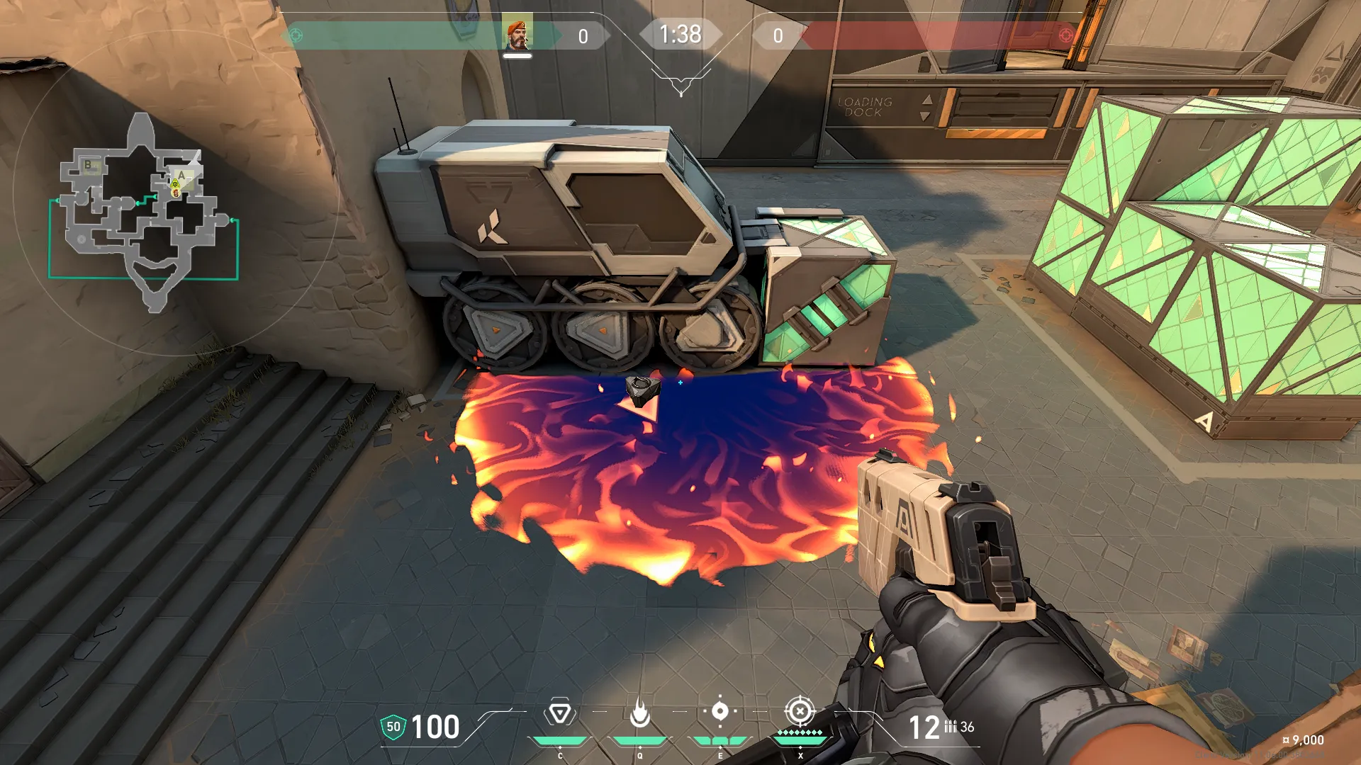 Brimstone Incendiary on Bind Attack Site A — step 3 of 3: Result