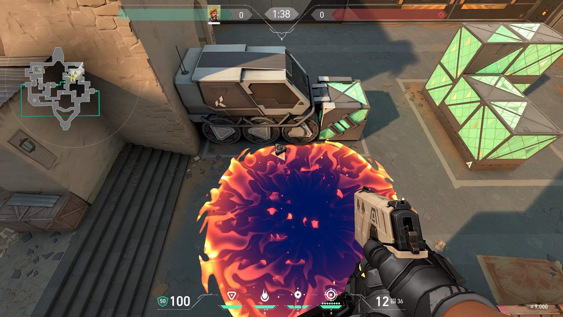 Brimstone Incendiary on Bind Attack Site A — step 3 of 3: Result