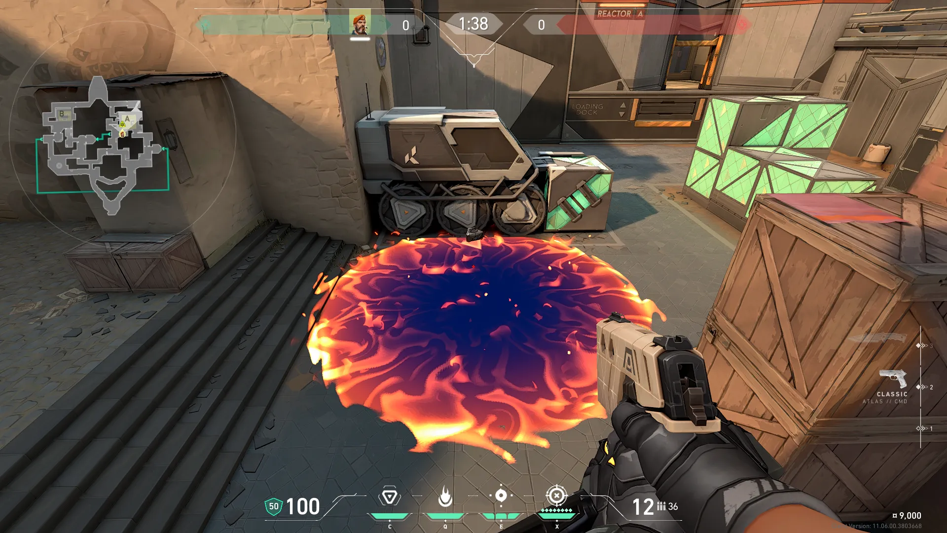 Brimstone Incendiary on Bind Attack Site A — step 3 of 3: Result