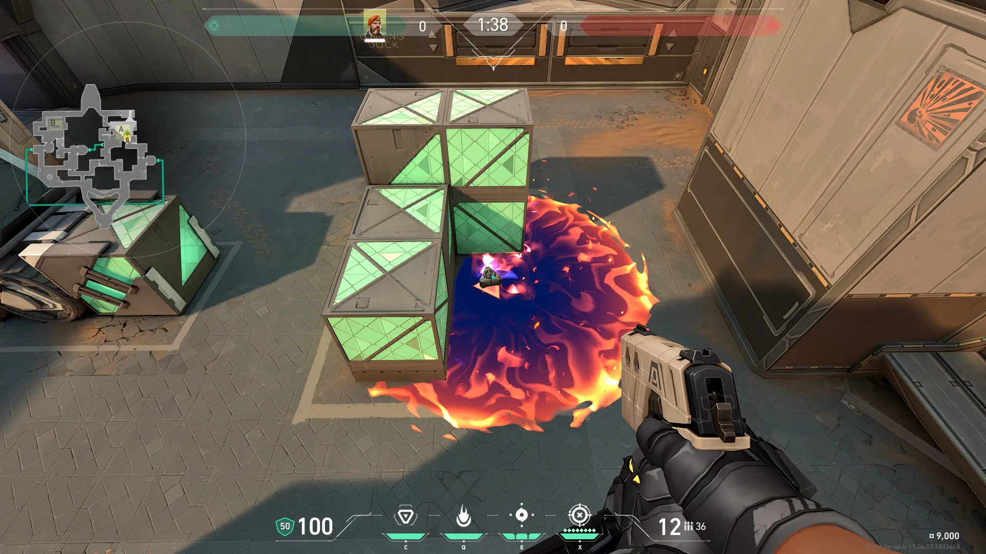 Brimstone Incendiary on Bind Attack Site A — step 3 of 3: Result