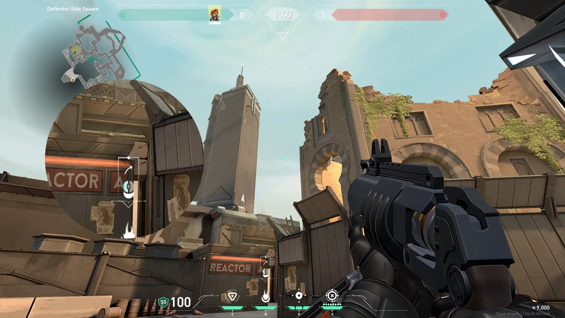 Brimstone Incendiary on Bind Attack Site A — step 2 of 3: Aim — line up the shot