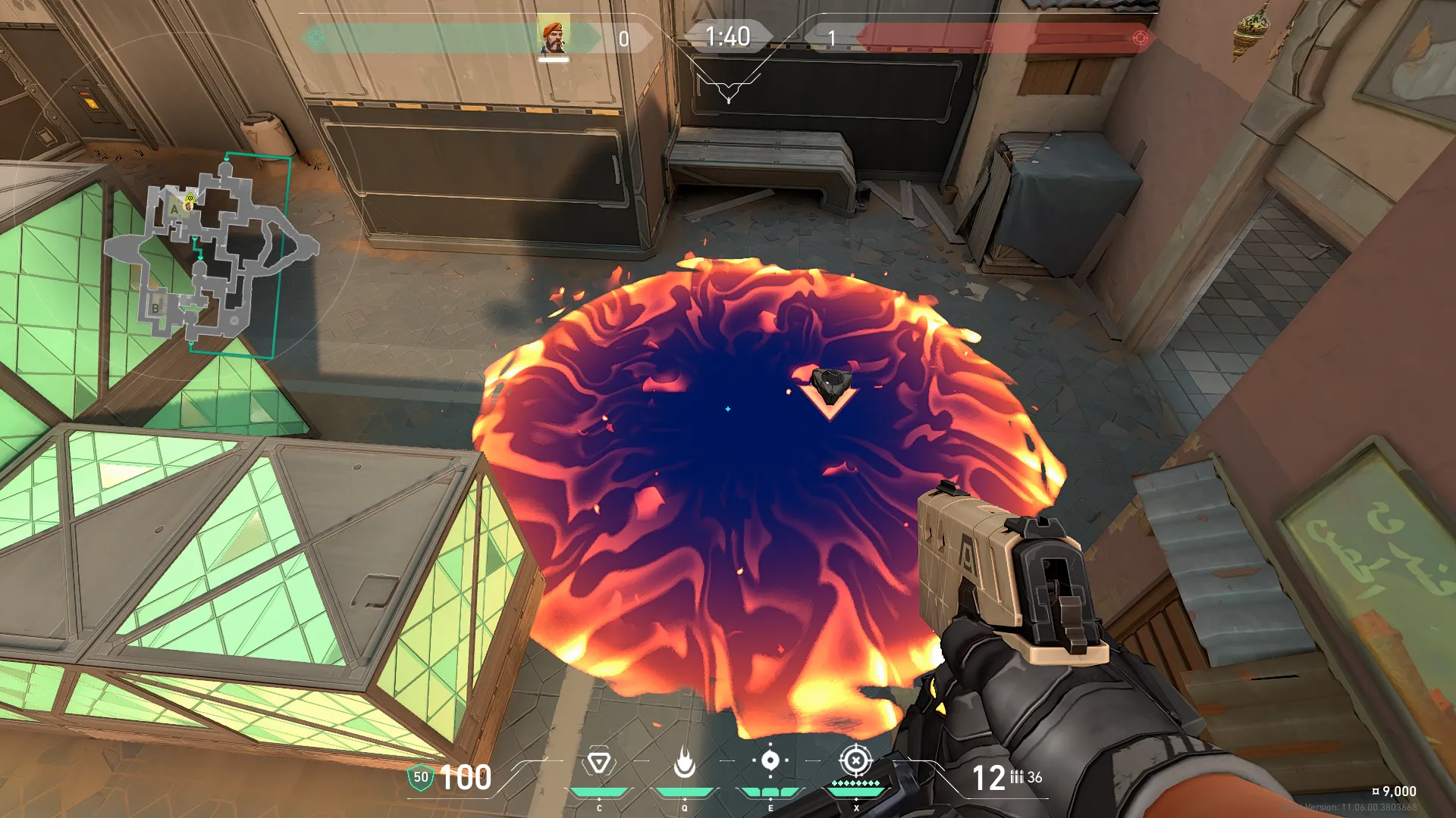 Brimstone Incendiary on Bind Attack Site A — step 3 of 3: Result