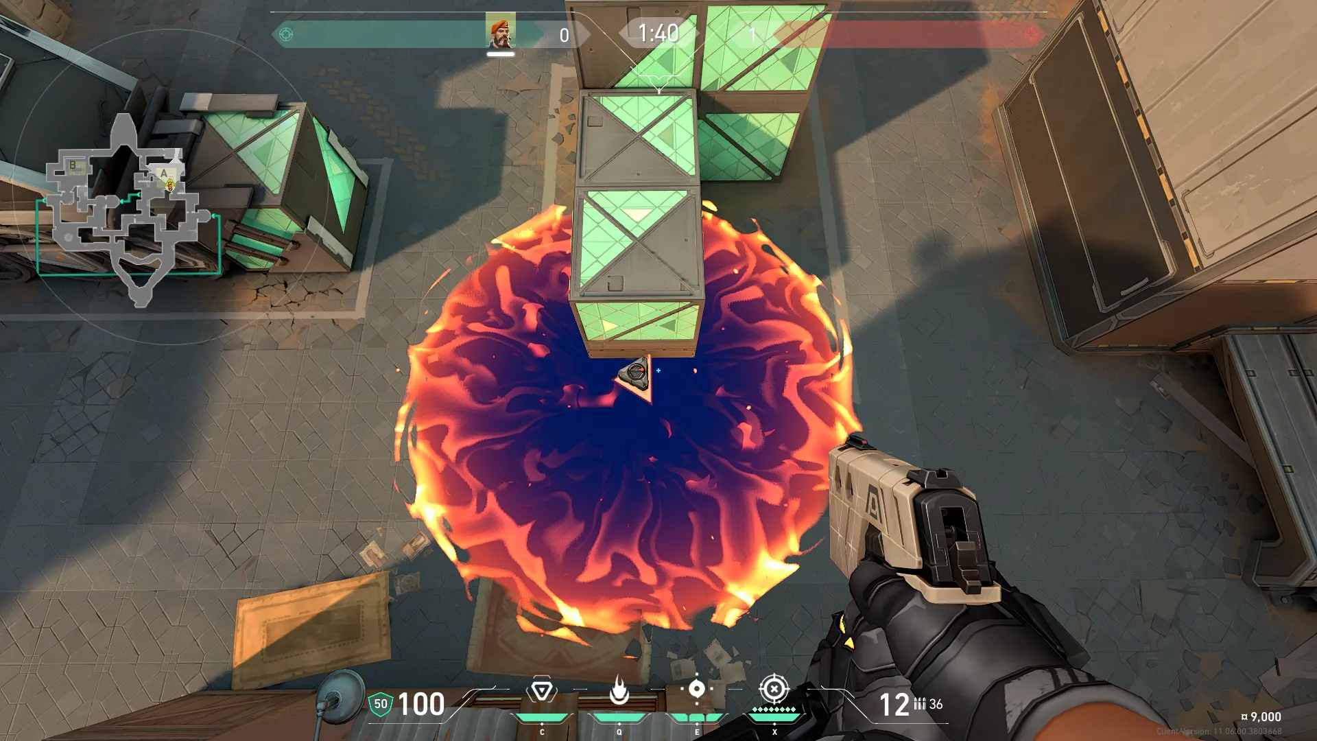 Brimstone Incendiary on Bind Attack Site A — step 3 of 3: Result