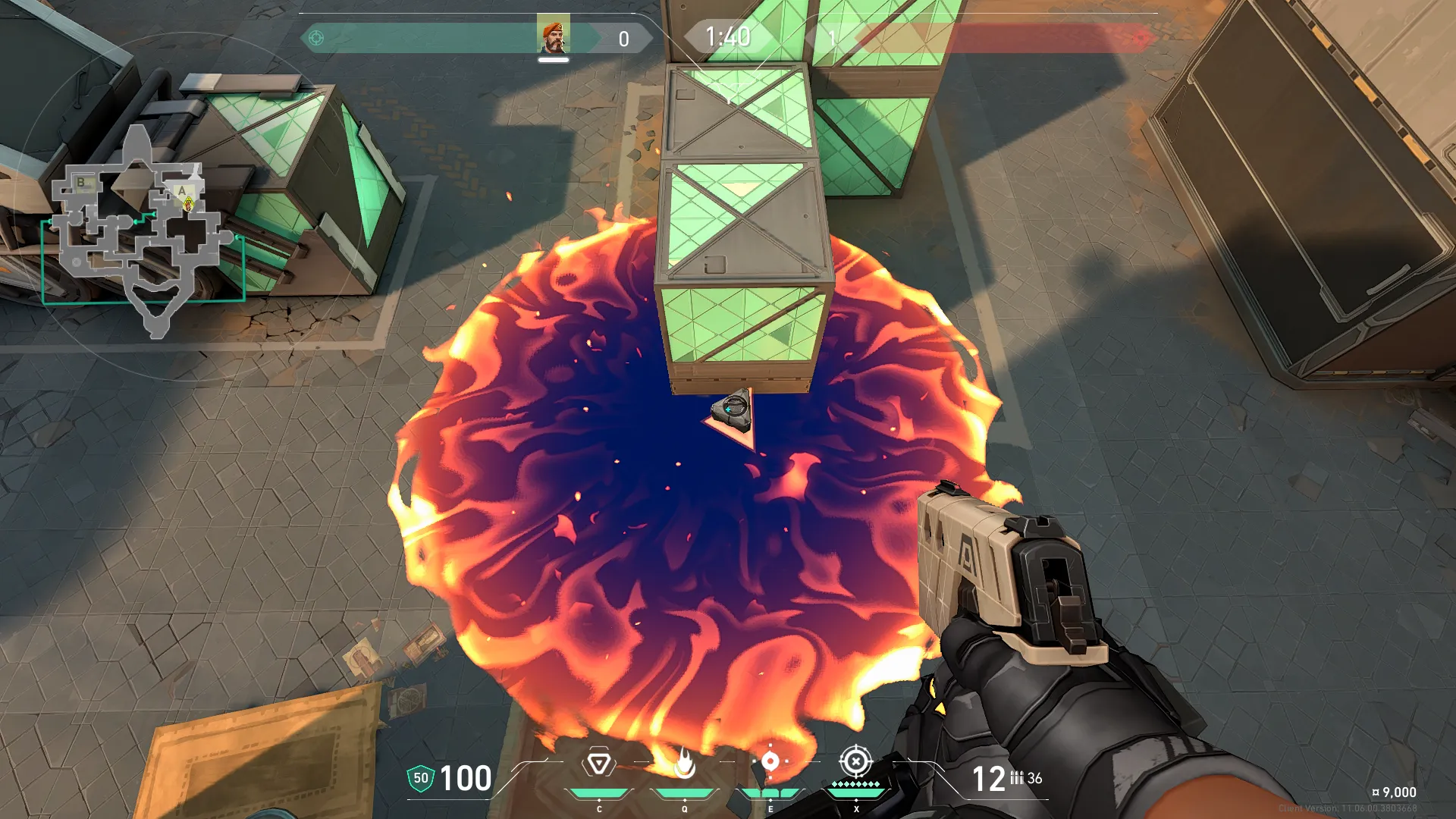 Brimstone Incendiary on Bind Attack Site A — step 3 of 3: Result