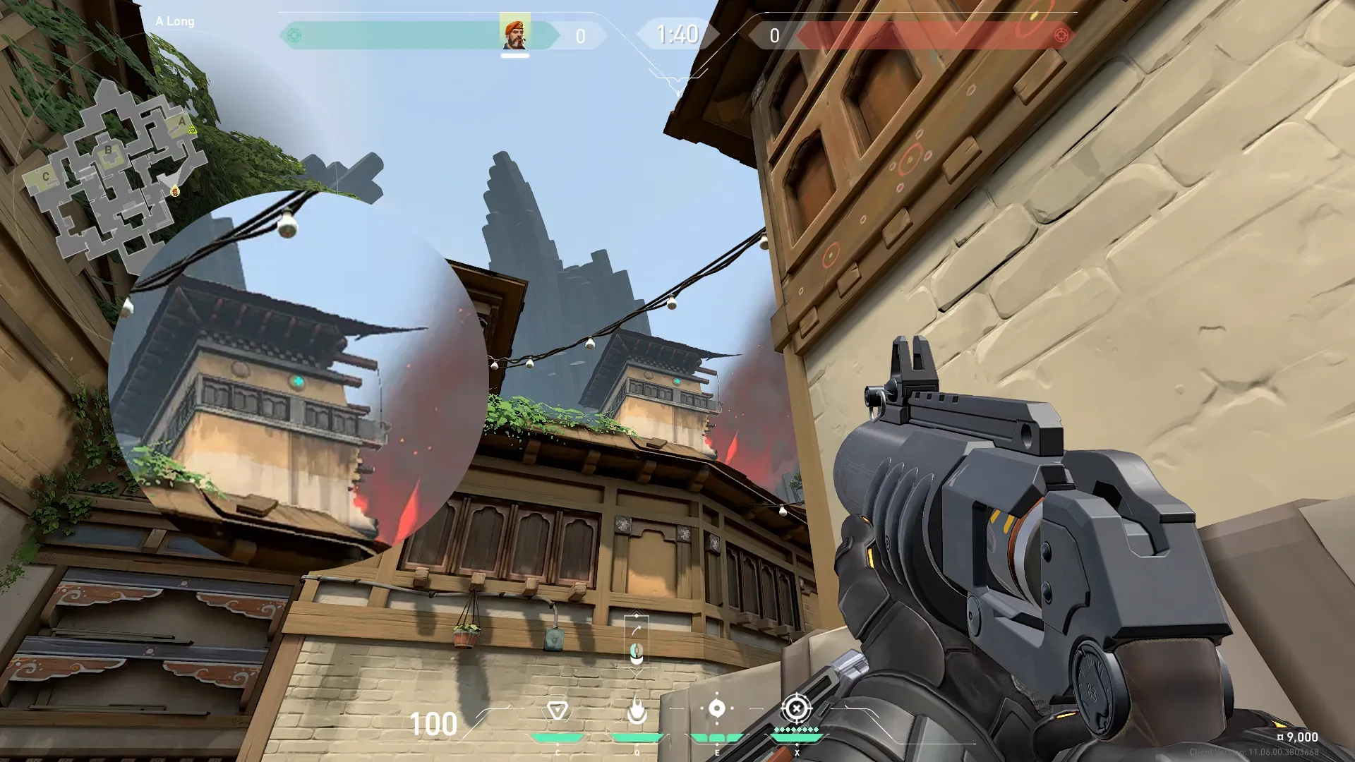 Brimstone Incendiary on Haven Attack Site A — step 2 of 3: Aim — line up the shot