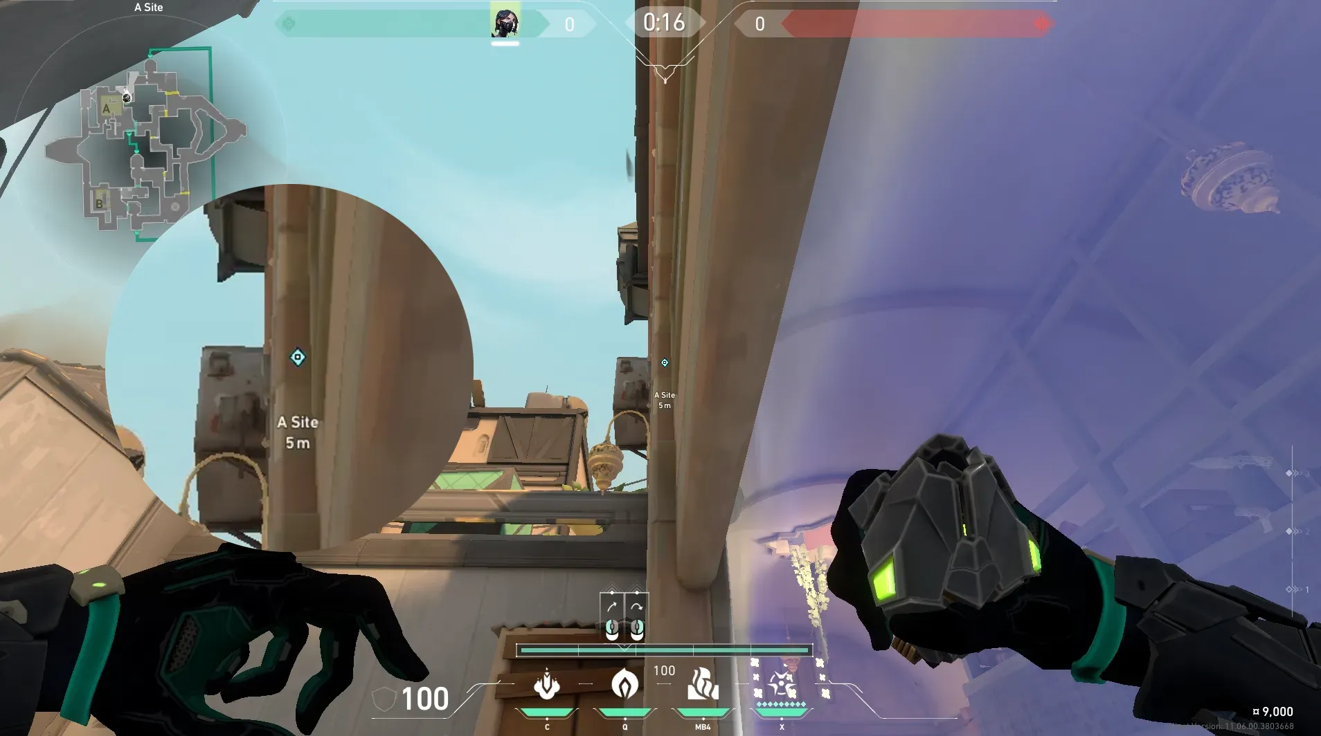 Viper Poison Cloud on Bind Defense Site A — step 2 of 4: Aim — line up the shot