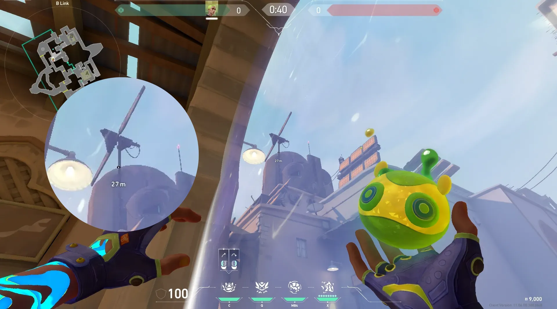 Gekko Mosh Pit on Bind Attack Site B — step 2 of 5: Aim — line up the shot