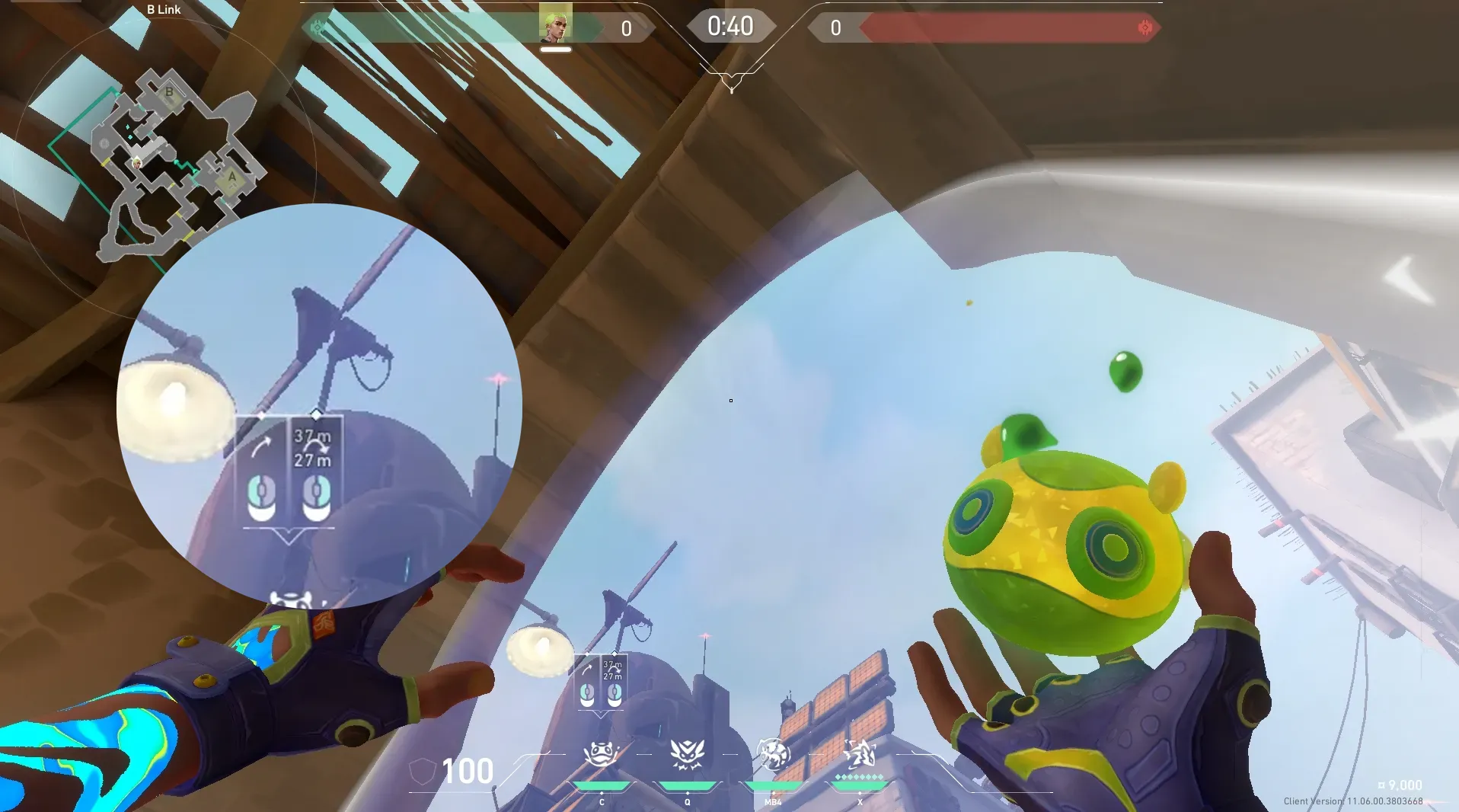 Gekko Mosh Pit on Bind Attack Site B — step 4 of 5: Aim — line up the shot