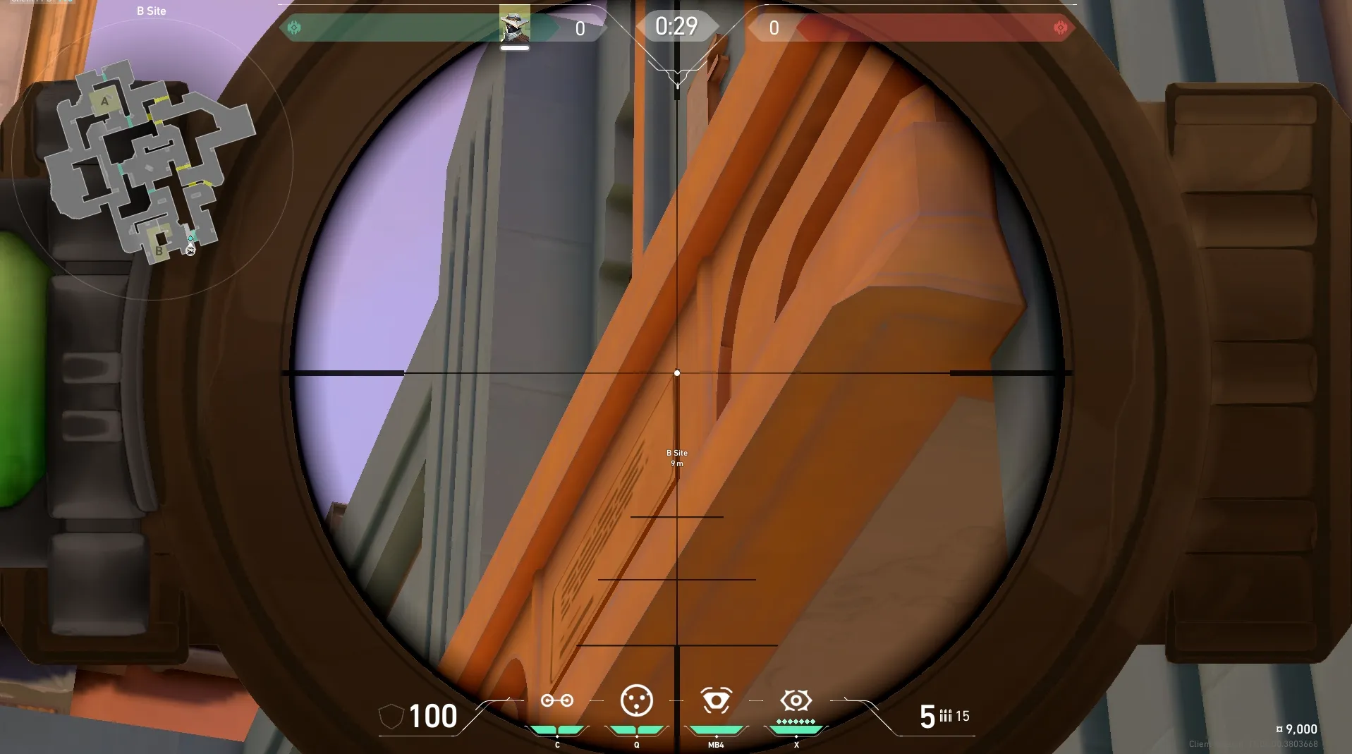 Cypher Cyber Cage on Sunset Defense Site B — step 4 of 7: Aim — line up the shot