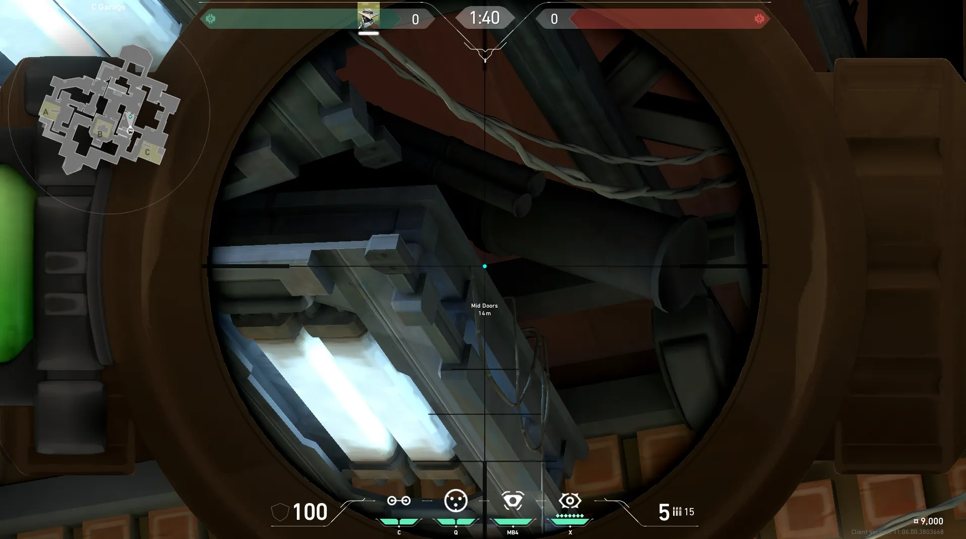 Cypher Cyber Cage on Haven Defense Site C — step 3 of 6: Aim — line up the shot
