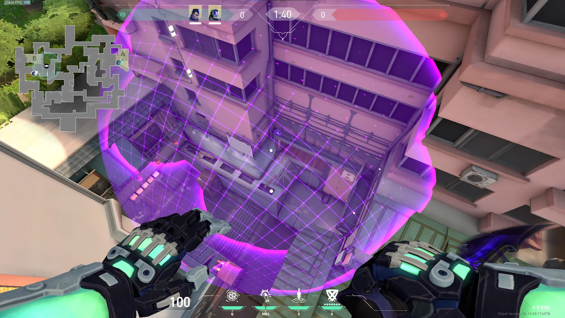 KAY/O Zero_Point on Split Attack Site B — step 3 of 4: Aim — line up the shot
