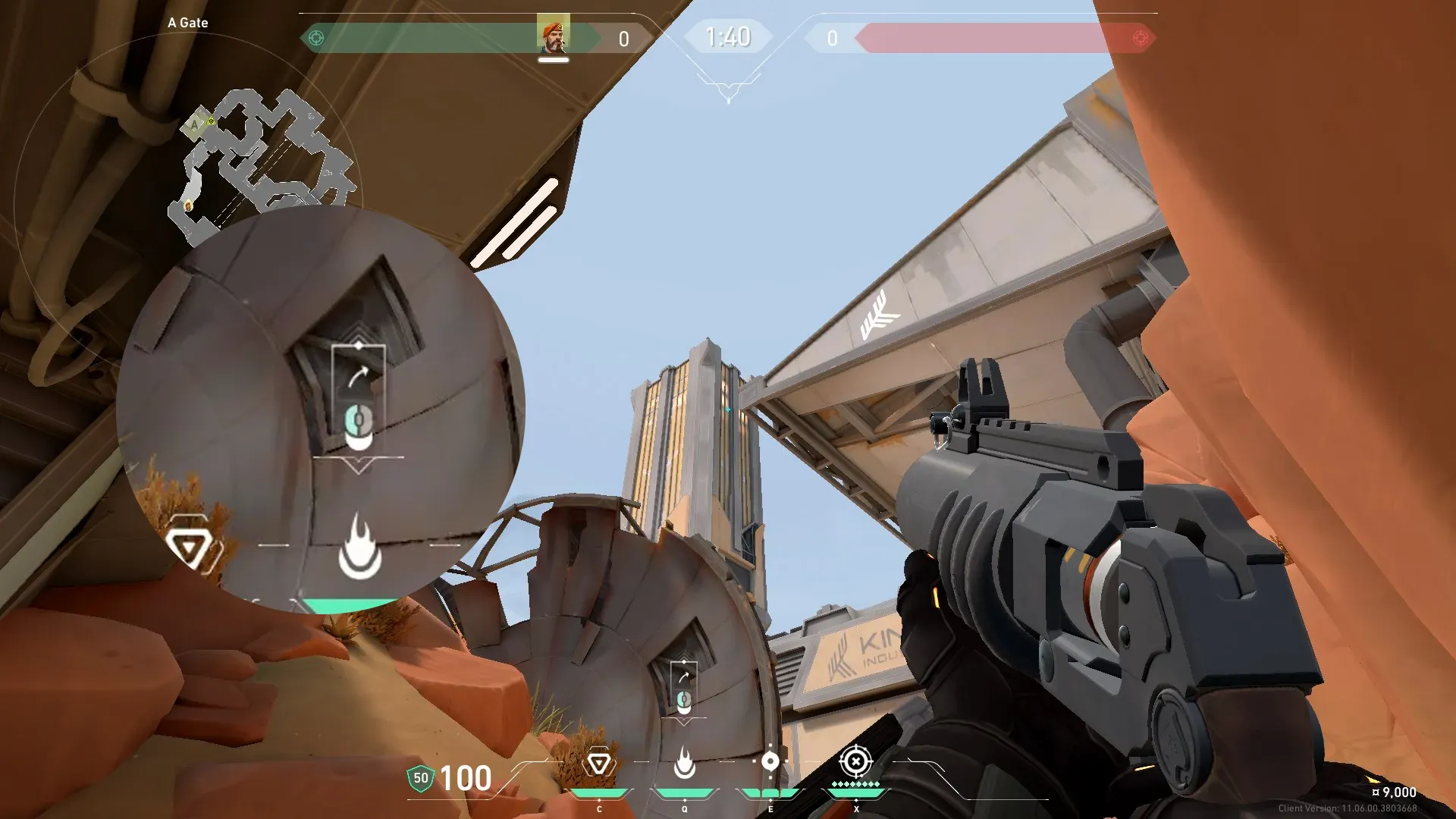 Brimstone Incendiary on Fracture Attack Site A — step 2 of 3: Aim — line up the shot