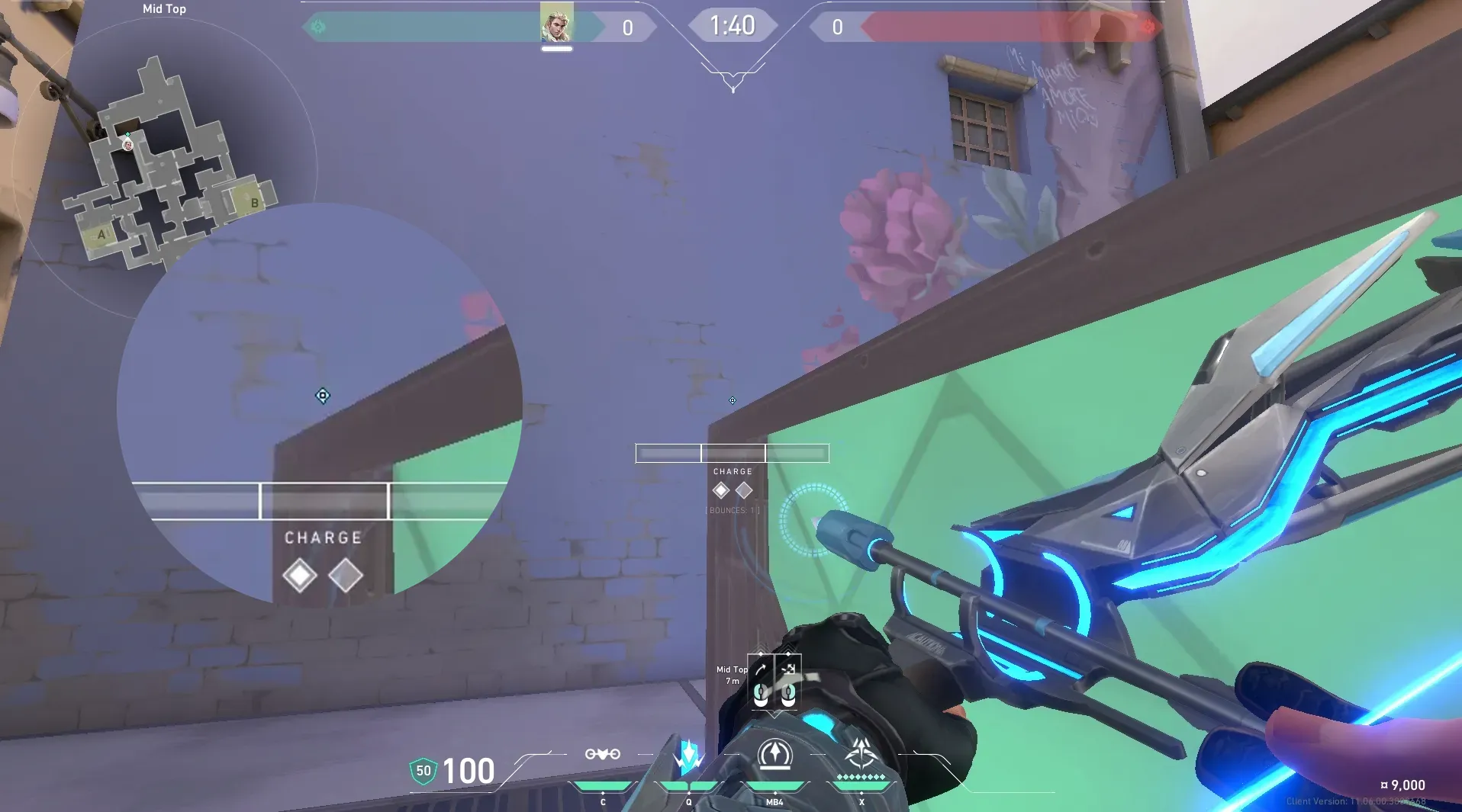 Sova Recon Bolt on Ascent Attack Mid — step 2 of 4: Aim — line up the shot