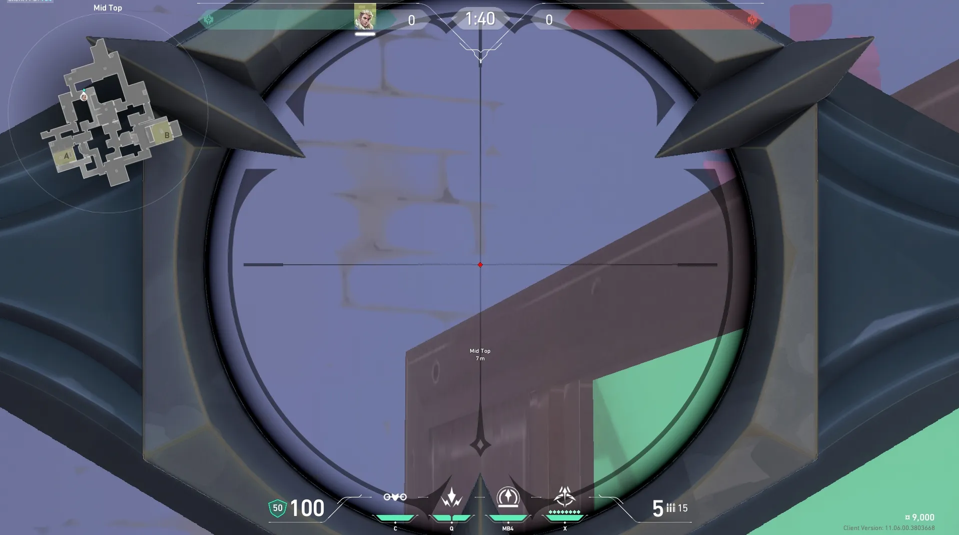 Sova Recon Bolt on Ascent Attack Mid — step 3 of 4: Aim — line up the shot
