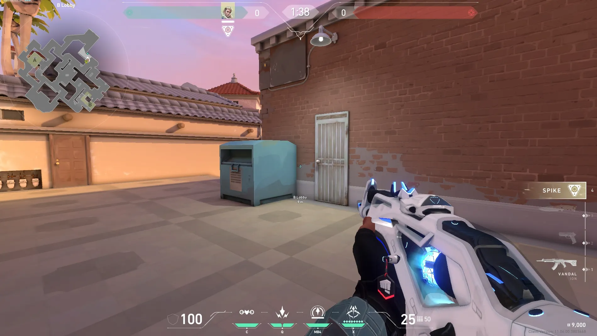 B Lobby to B Backsite — Sova lineup on Sunset