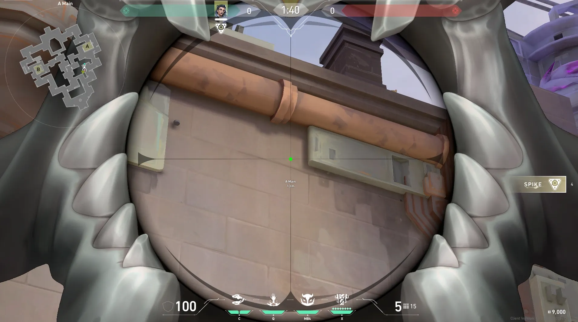 Fade Haunt on Corrode Attack Site A — step 4 of 5: Aim — line up the shot