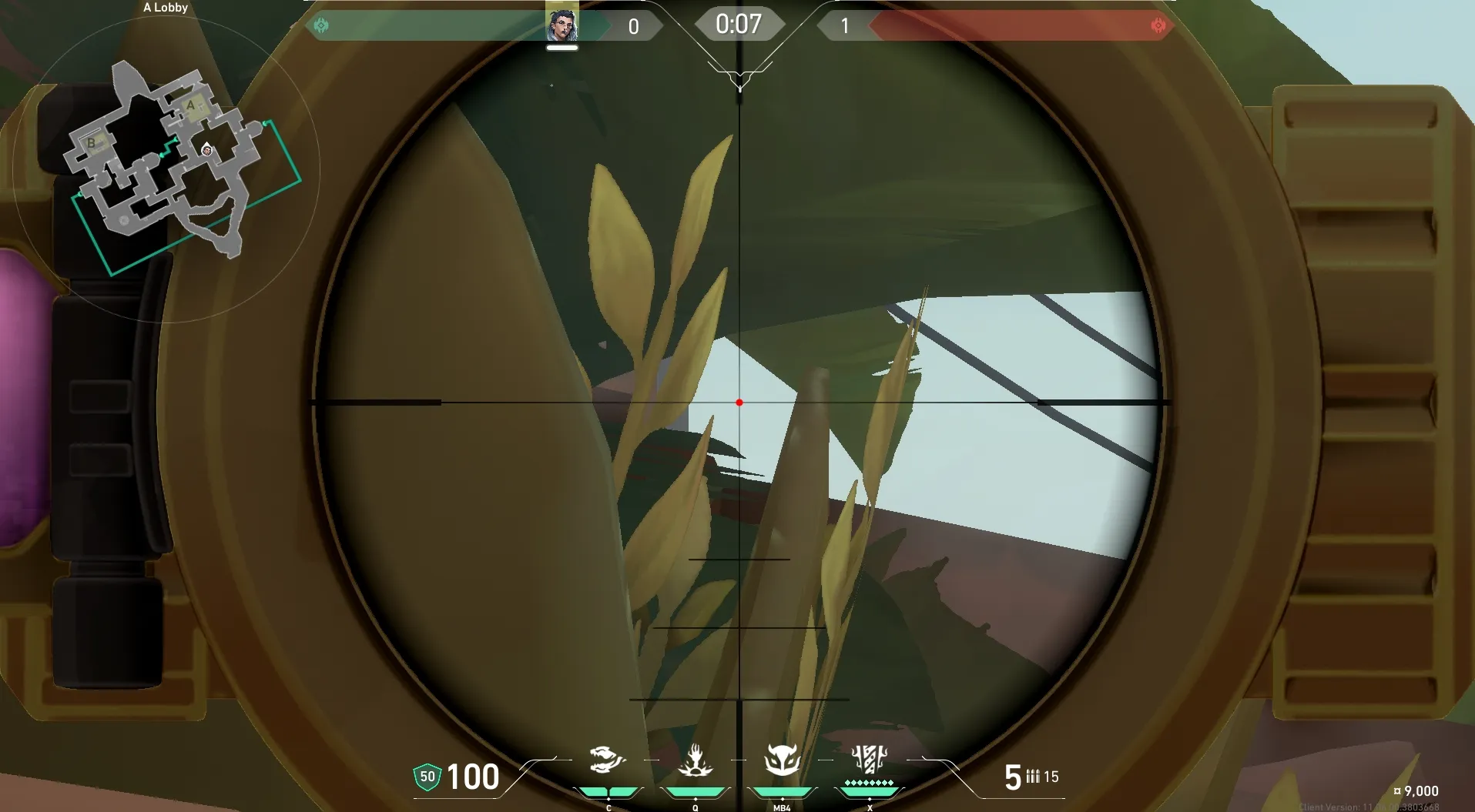 Fade Haunt on Bind Attack Site A — step 3 of 4: Aim — line up the shot