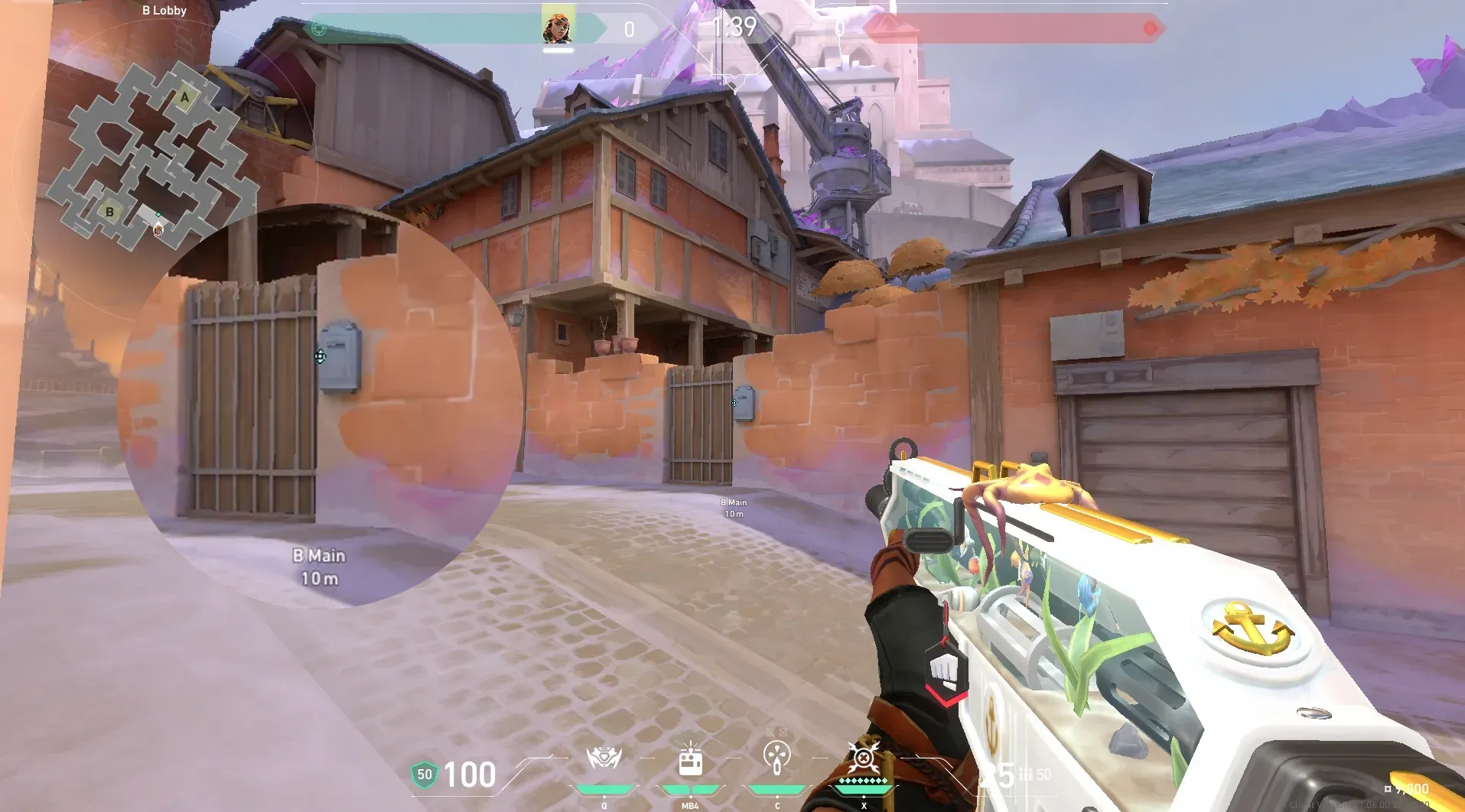 B Lobby to B Site (anti-cypher) — Raze lineup on Corrode