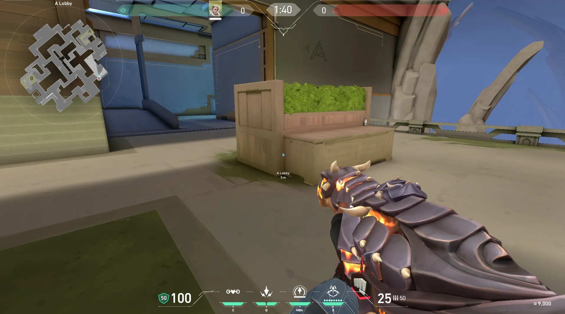 A Lobby to A Site (attack) #3 — Sova lineup on Abyss