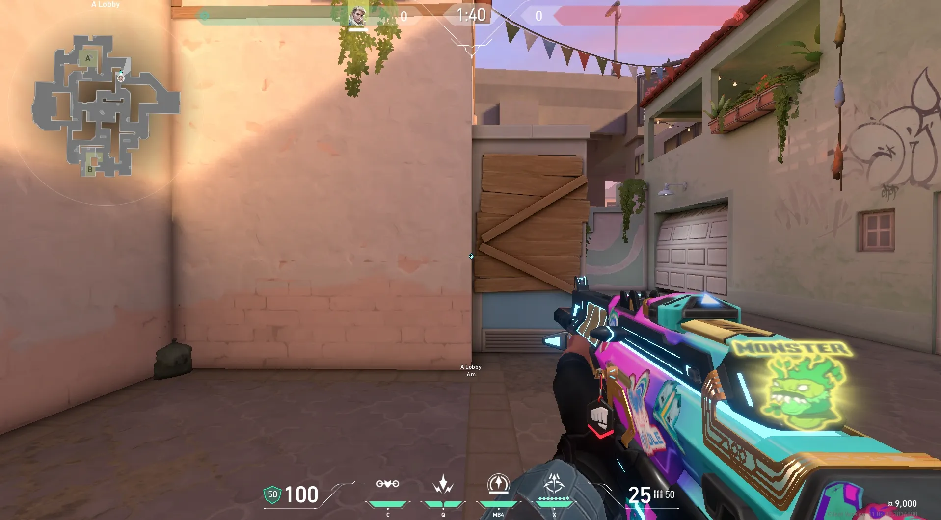 A Lobby to A Site (attack) — Sova lineup on Sunset