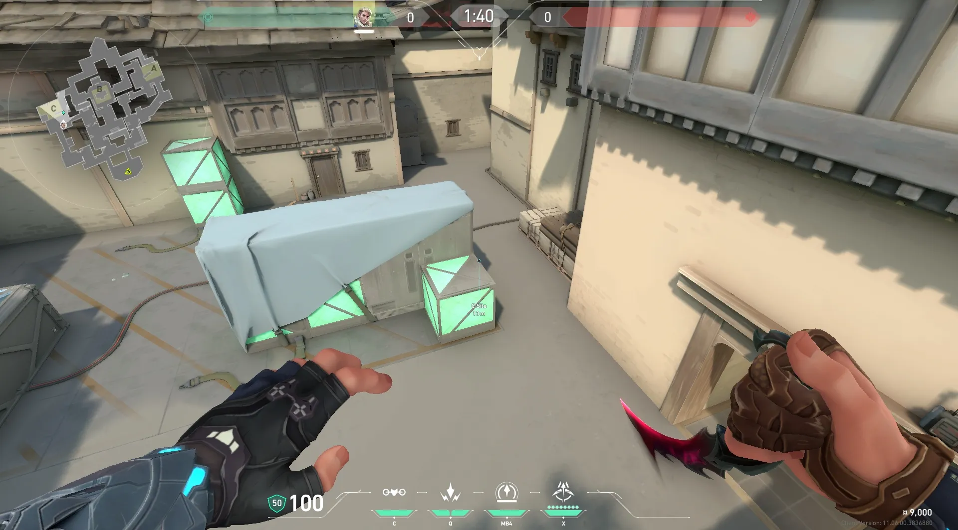 C Site to C Lobby (defence) — Sova lineup on Haven