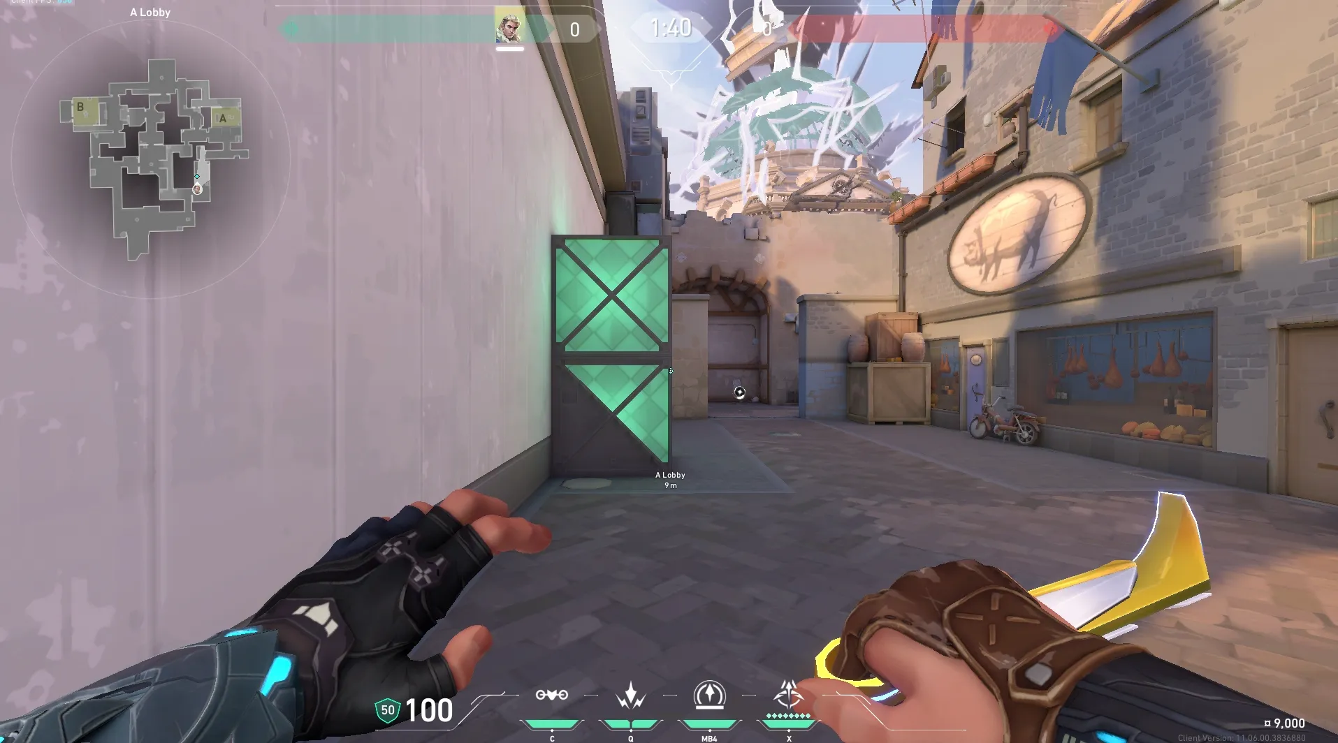 A Lobby to A Front (anti Killjoy and Vyse) — Sova lineup on Ascent