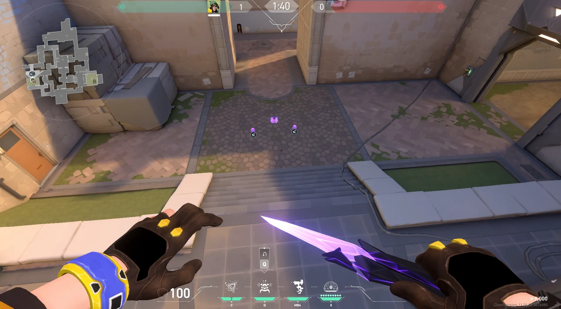 Sova Shock Bolt on Ascent Attack Site A — step 5 of 7: Aim — line up the shot