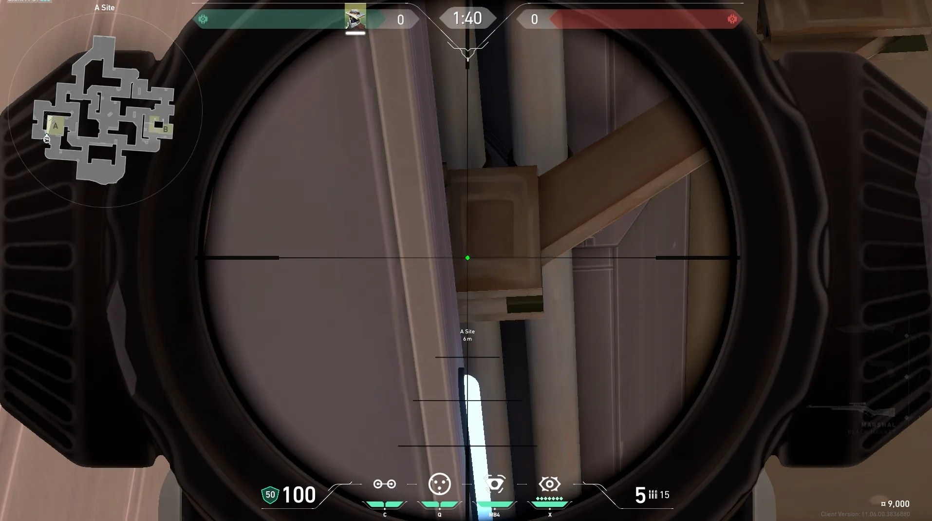 Cypher Cyber Cage on Sunset Defense Site A — step 3 of 6: Aim — line up the shot