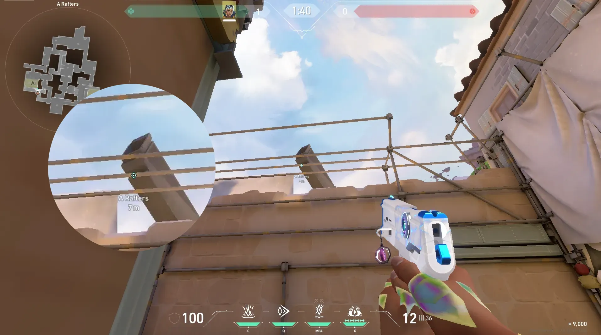 Waylay Saturate on Ascent Defense Site A — step 2 of 4: Aim — line up the shot