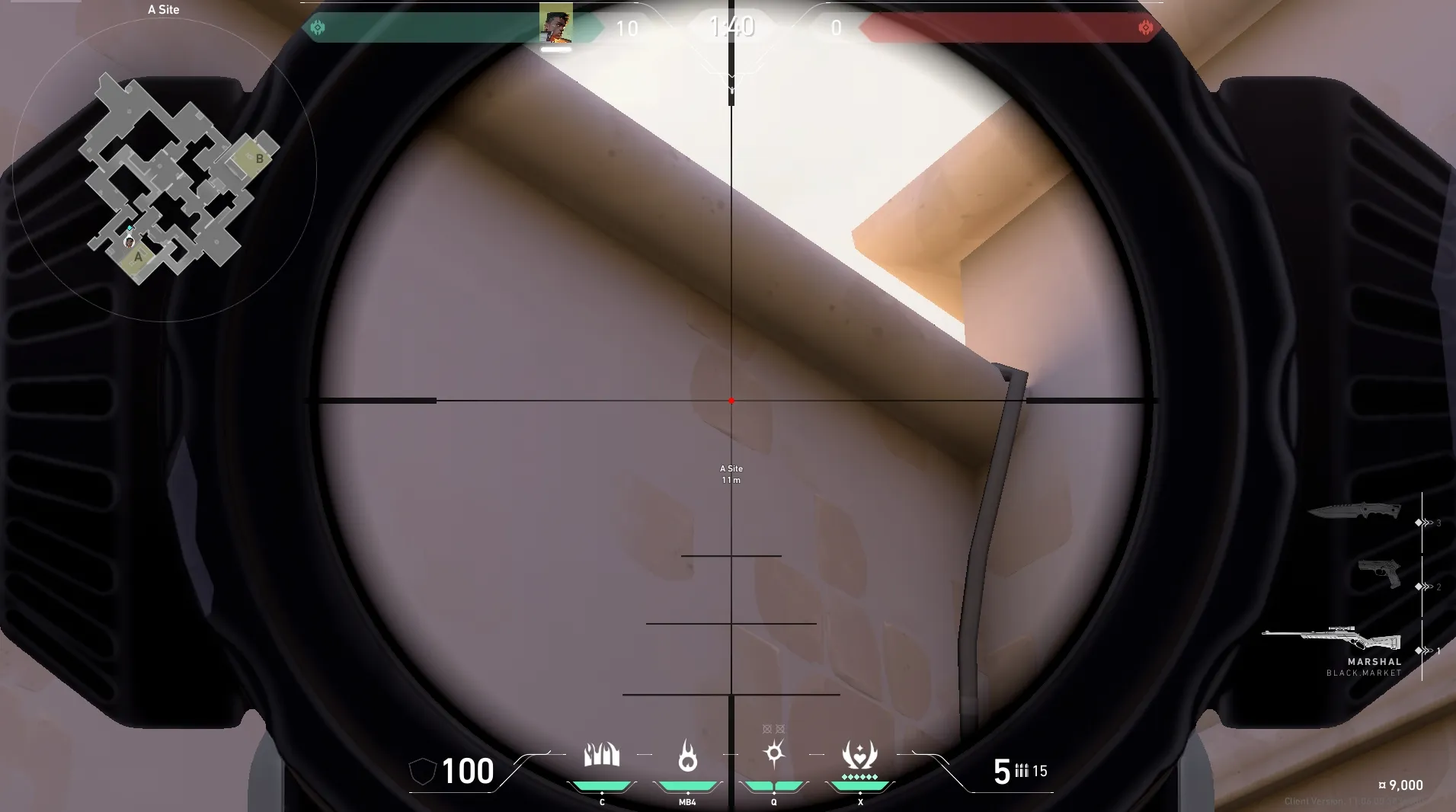 Phoenix Hot Hands on Ascent Defense Site A — step 4 of 5: Aim — line up the shot