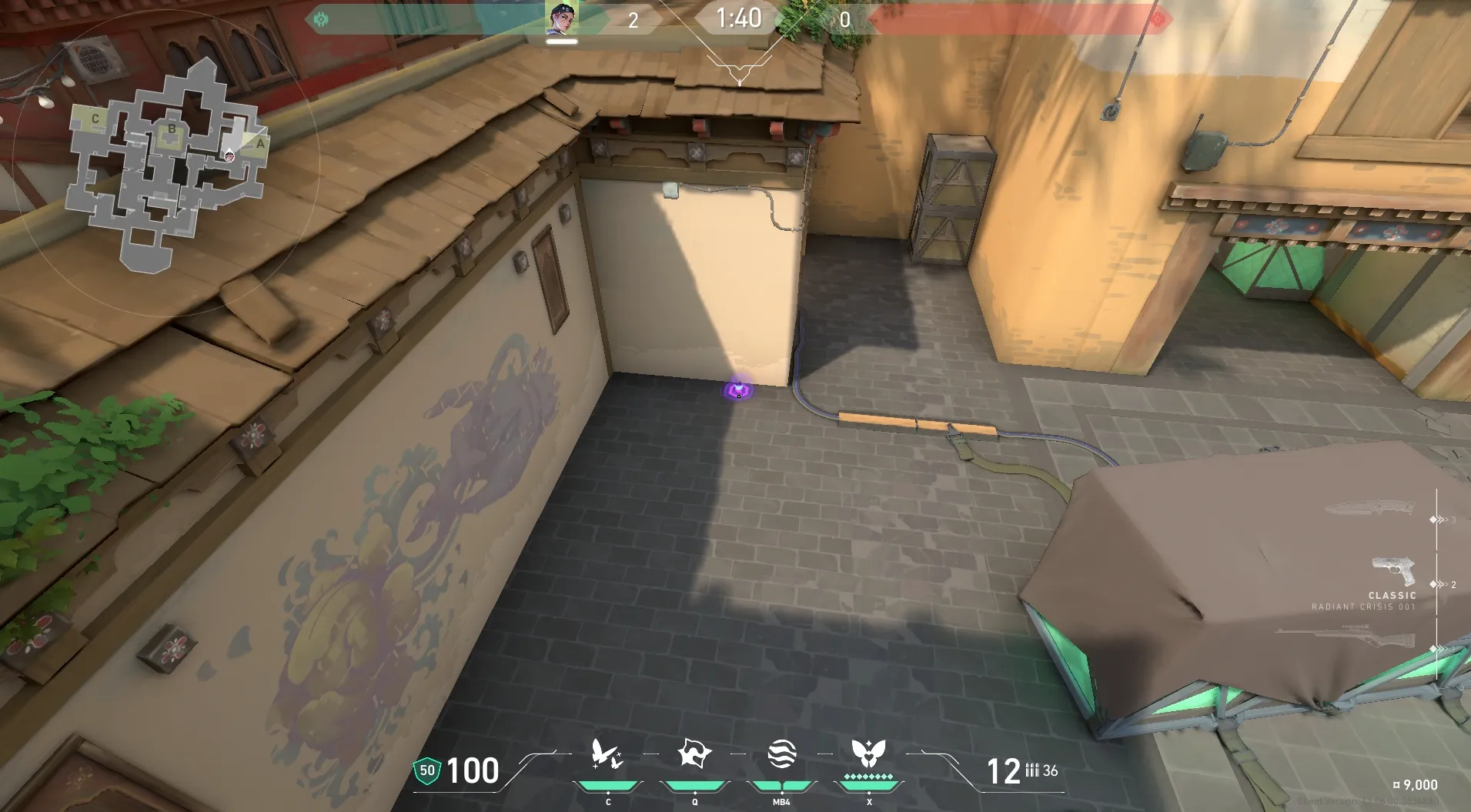 Clove Meddle on Haven Defense Site A — step 4 of 5: Aim — line up the shot