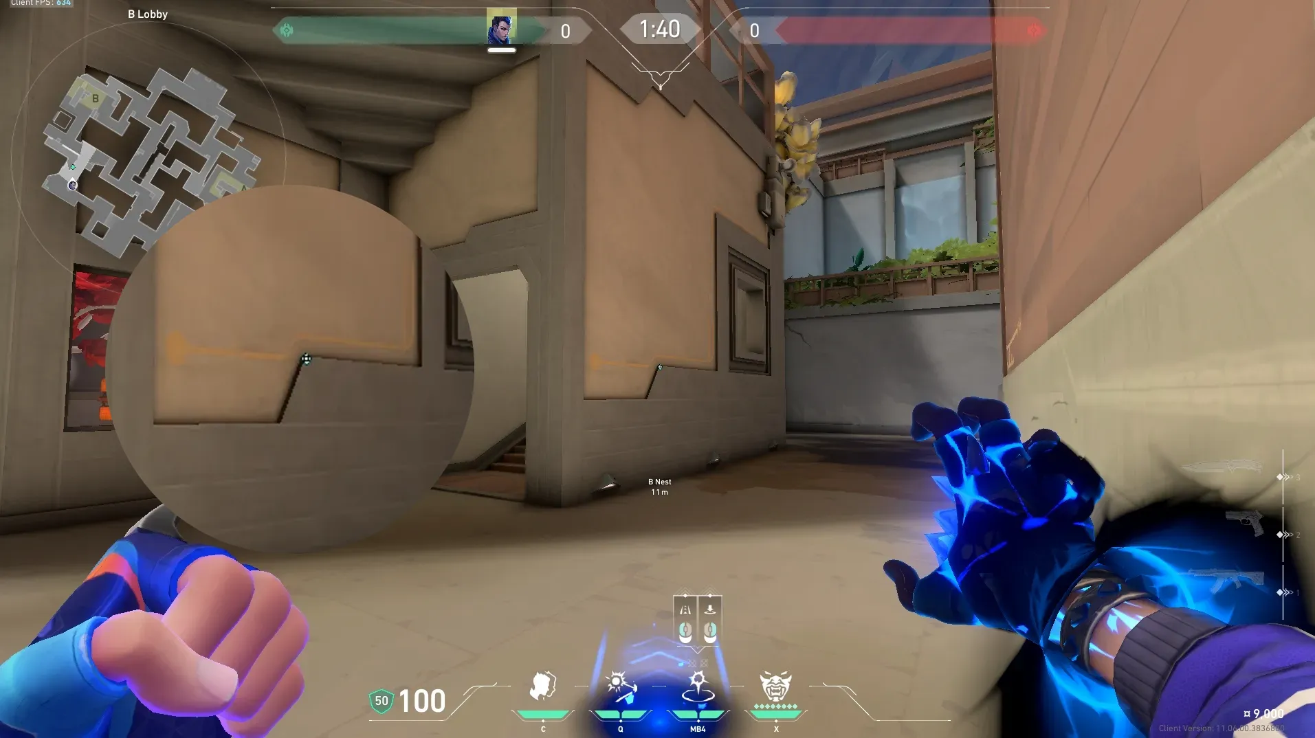 Yoru Gatecrash on Abyss Attack Site B — step 2 of 3: Aim — line up the shot