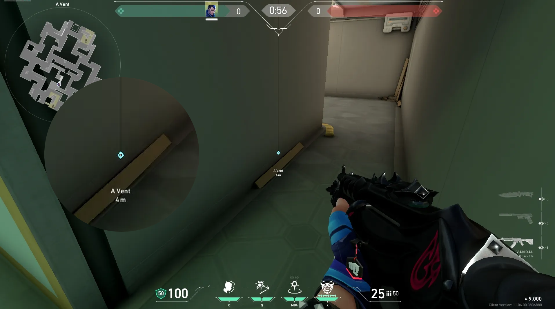 Yoru Gatecrash on Abyss Defense Mid — step 2 of 3: Aim — line up the shot