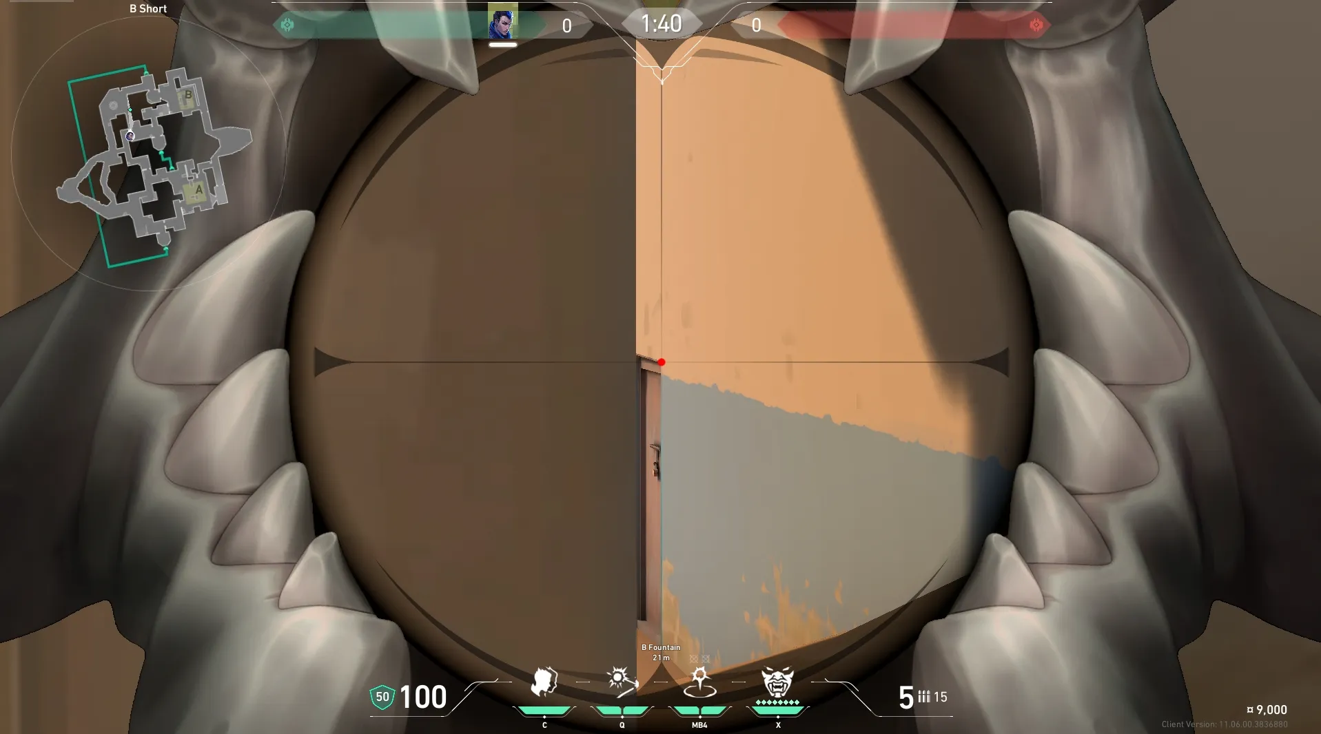 Yoru Gatecrash on Bind Attack Site B — step 3 of 4: Aim — line up the shot