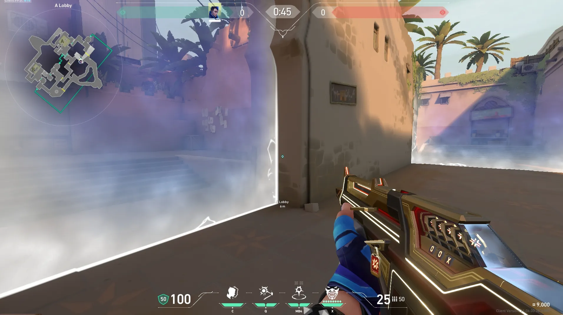 A Lobby to B Exit Teleporter — Yoru lineup on Bind