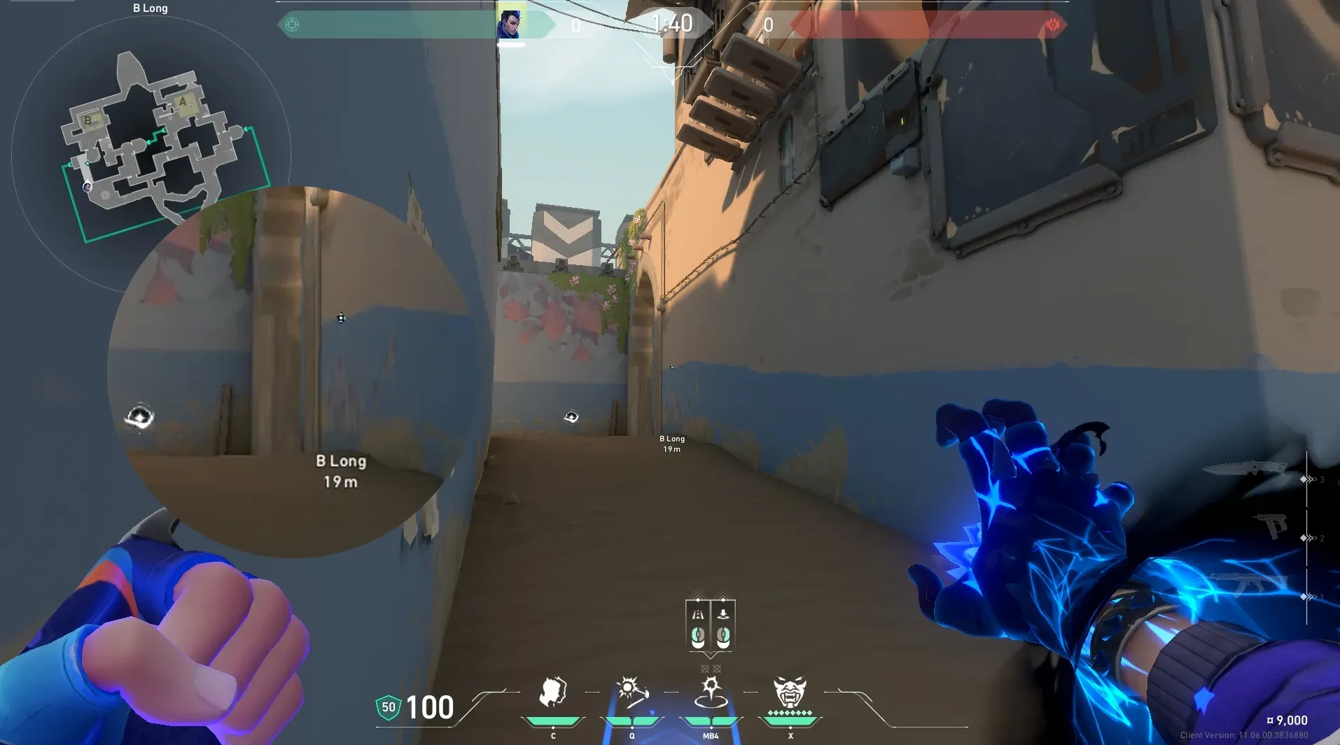 Yoru Gatecrash on Bind Attack Site B — step 2 of 4: Aim — line up the shot
