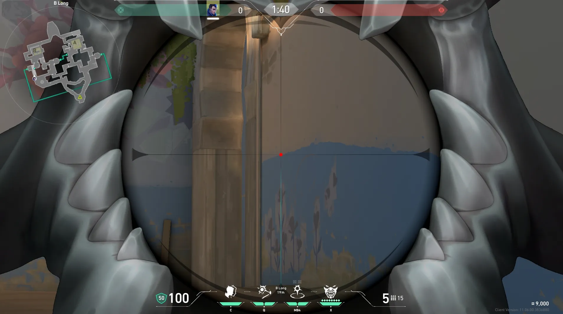 Yoru Gatecrash on Bind Attack Site B — step 3 of 4: Aim — line up the shot