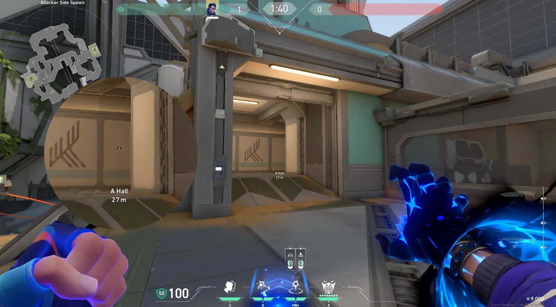 Yoru Gatecrash on Fracture Attack Site A — step 2 of 3: Aim — line up the shot