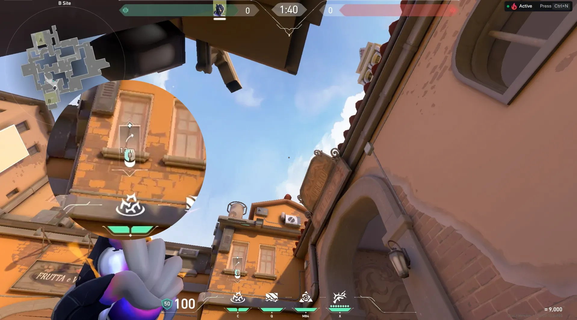 Vyse Razorvine on Ascent Defense Site A — step 3 of 5: Aim — line up the shot