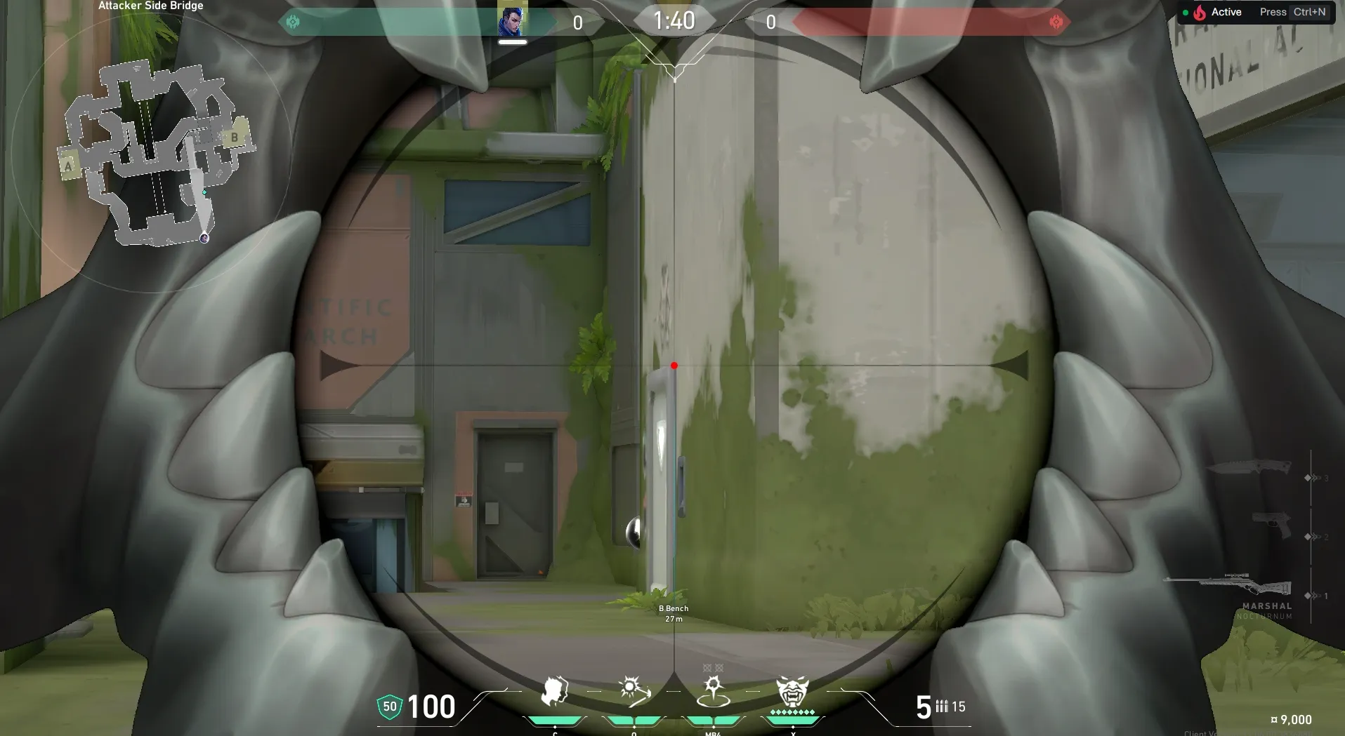 Yoru Gatecrash on Fracture Attack Site B — step 3 of 4: Aim — line up the shot